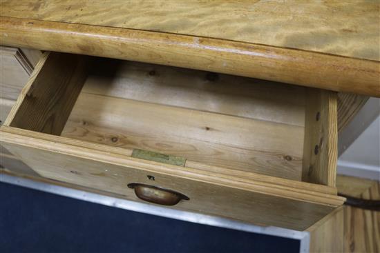A pine chest of twelve drawers W.165cm